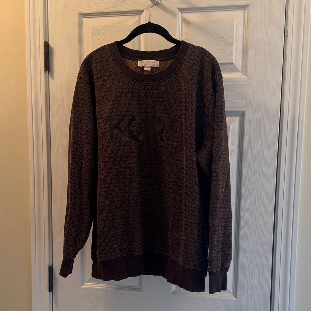 Michael Kors Brown Patterned Sweatshirt